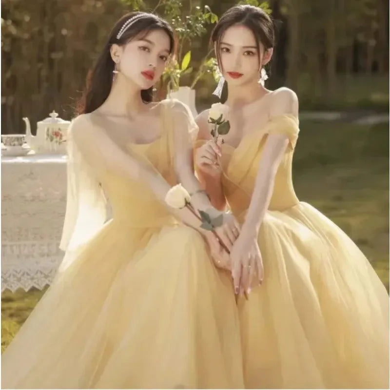 Sisters up Dress Mori Bridesmaid Dress 2025 New Winter Fairy Temperament Wedding Female Graduation High Sense