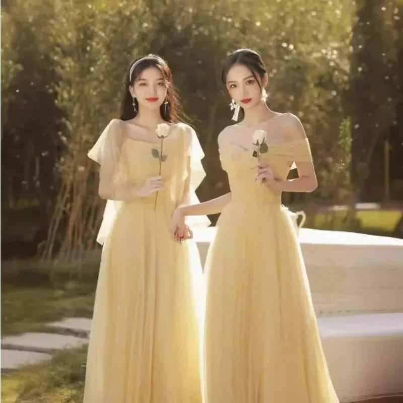 Sisters up Dress Mori Bridesmaid Dress 2025 New Winter Fairy Temperament Wedding Female Graduation High Sense