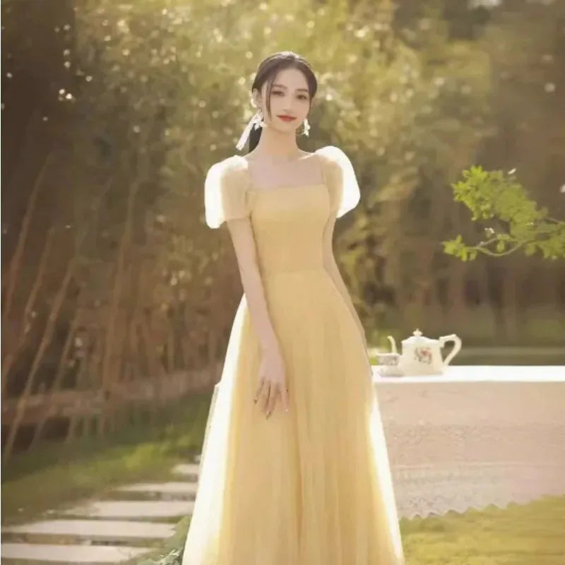 Sisters up Dress Mori Bridesmaid Dress 2025 New Winter Fairy Temperament Wedding Female Graduation High Sense